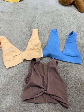 bundle of 3 garage crop tops
